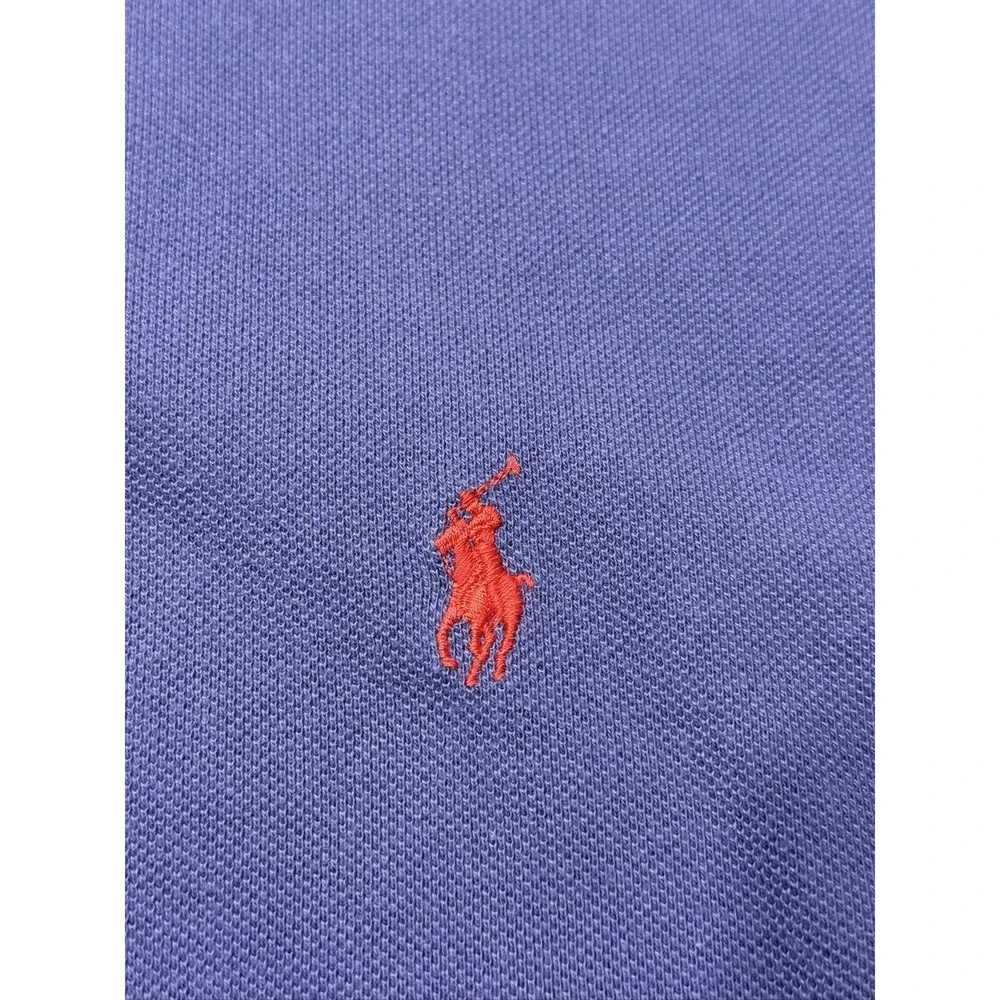 Polo Ralph Lauren Iconic Mesh Polo Shirt 2XLT Blue Cotton Red Logo